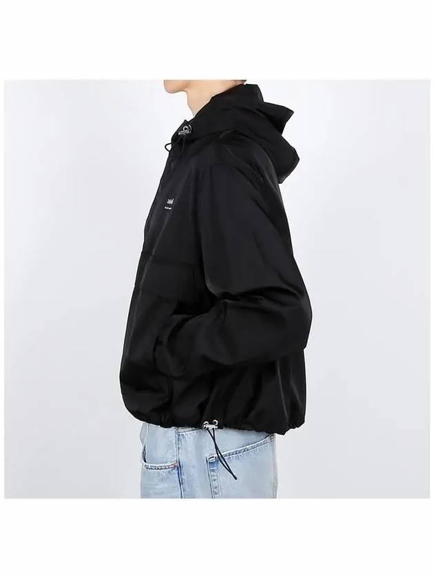 Alexandre Mattiussi Windbreaker Hoodie Black - AMI - BALAAN 4