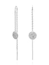 Sublima Crystal Drop Chain Earrings Silver - SWAROVSKI - BALAAN 2