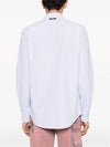 Striped Poplin Long Sleeve Shirt Blue - MSGM - BALAAN 4