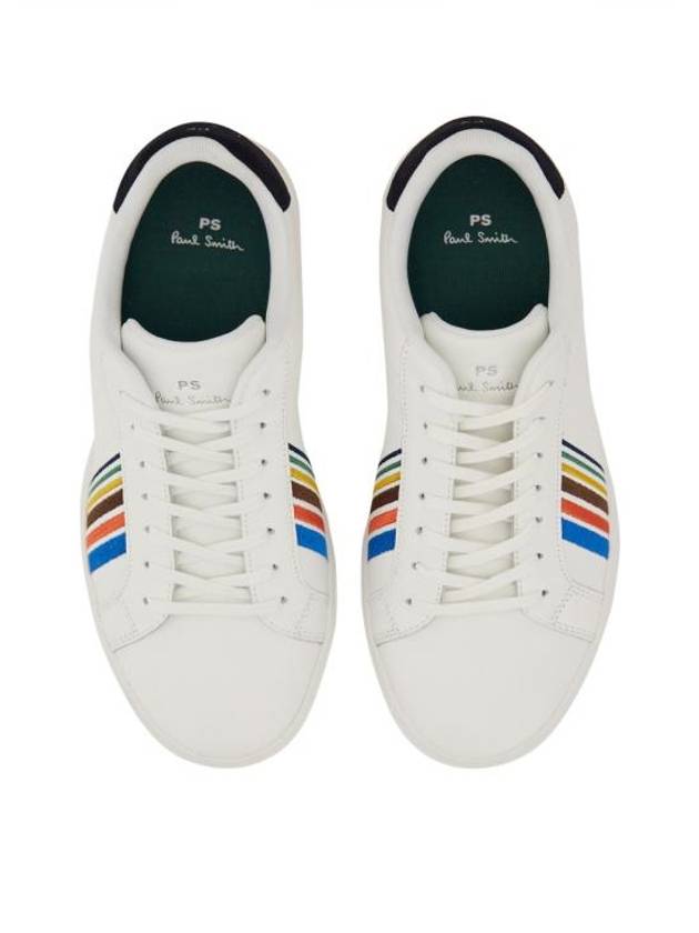 Rex Sports Striped Leather Low Top Sneakers White - PAUL SMITH - BALAAN 8