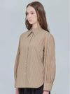 Wrist Volume Stripe CN Shirt Brown 0129 - VOYONN - BALAAN 2