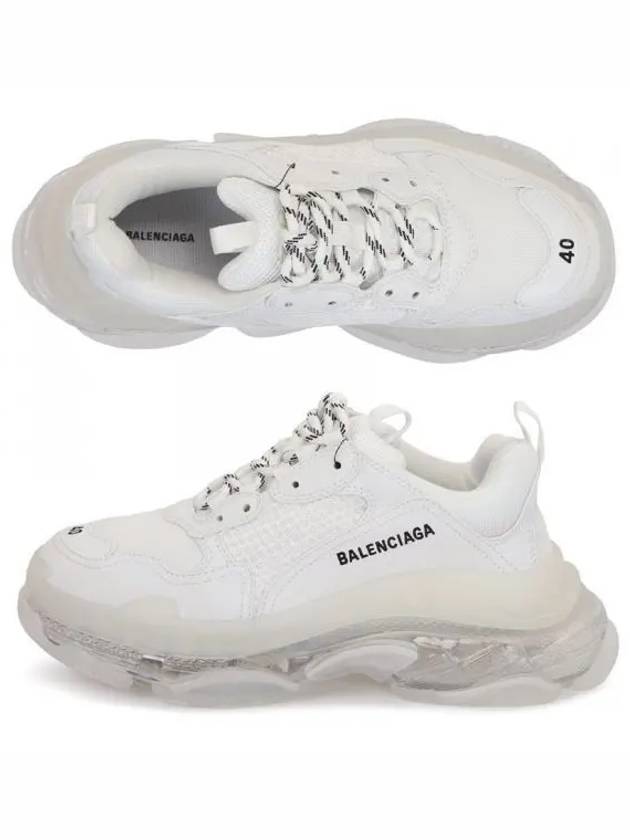 Triple S Clear Sole Low Top Sneakers White - BALENCIAGA - BALAAN 2