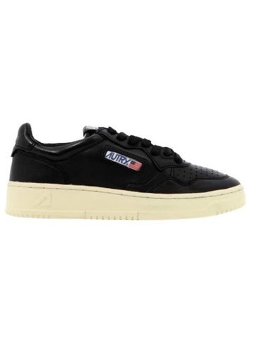 Women's Medalist Goatskin Low Top Sneakers Black - AUTRY - BALAAN 1