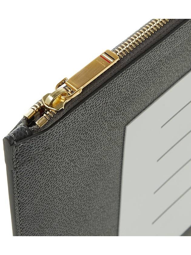 Pebble Document Medium Clutch Bag Grey - THOM BROWNE - BALAAN 9