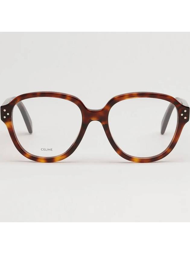 Glasses frame CL50107I 052 square horn rim leopard skin - CELINE - BALAAN 3