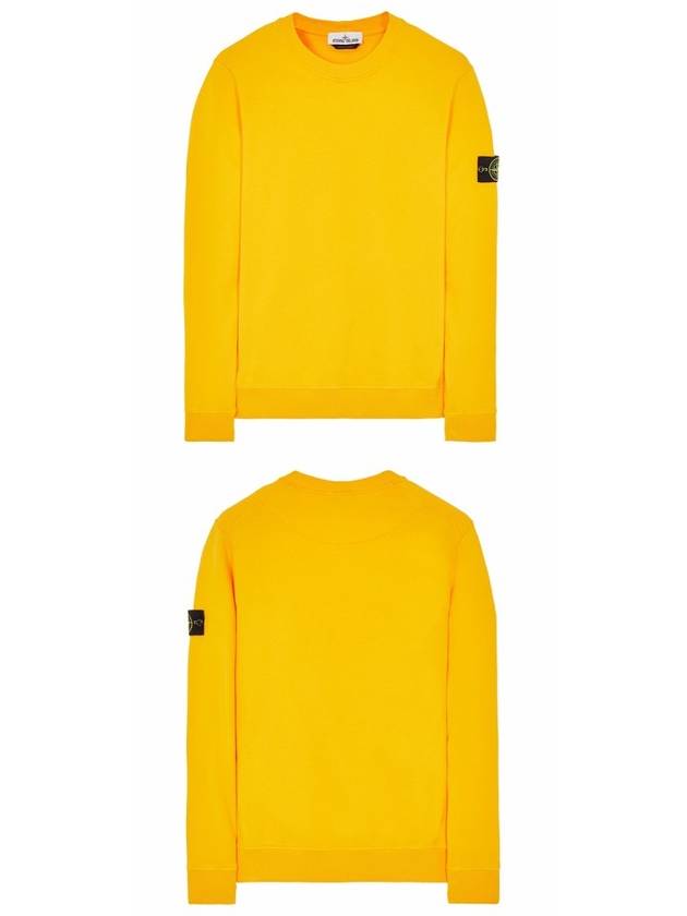 Wappen Patch Crew Neck Sweatshirt Yellow - STONE ISLAND - BALAAN 5