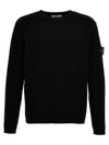 Wappen Patch Crew Neck Knit Top Black - STONE ISLAND - BALAAN 2