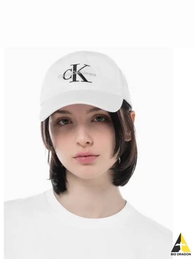 JEANS Unisex CKJ Monogram Embroidered Ball Cap 4G5040GYAF - CALVIN KLEIN - BALAAN 1