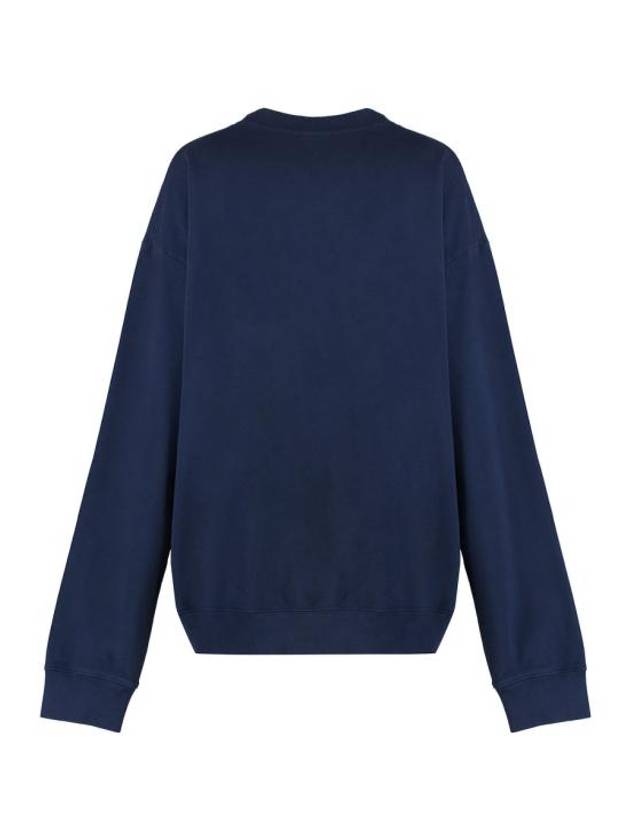 Graphic Print Cotton Sweatshirt Navy - SPORTY & RICH - BALAAN 3