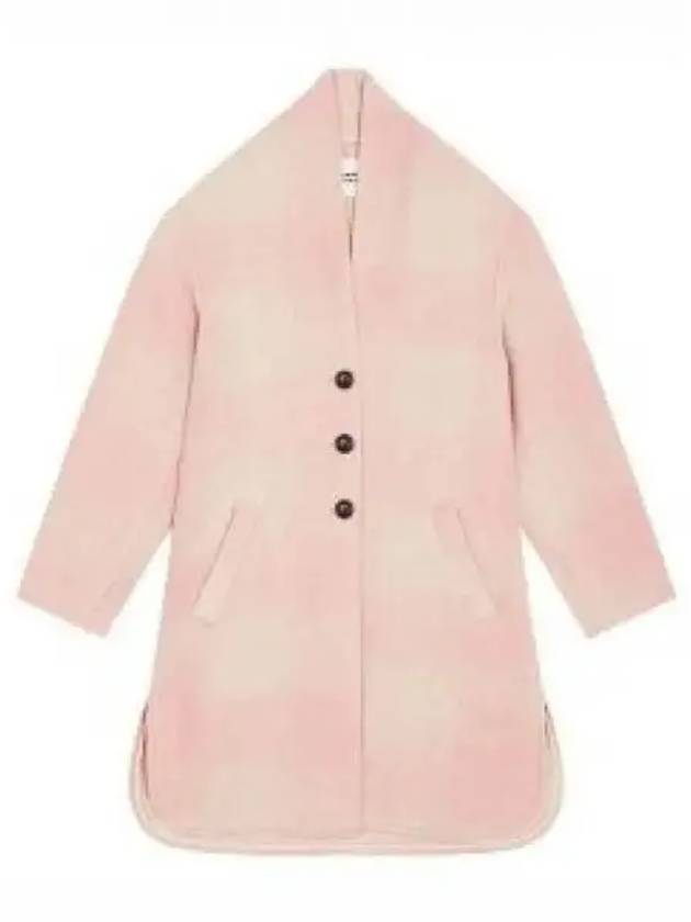 Gabriel Wool Check Single Coat Pink - ISABEL MARANT - BALAAN 2