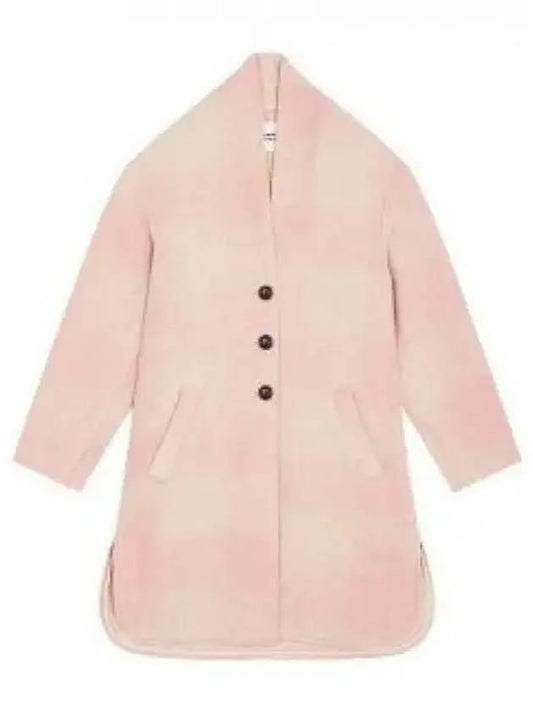 Gabriel Wool Check Single Coat Pink - ISABEL MARANT - BALAAN 2