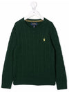 Kids Women s Pony Embroidery Cable Knit 702674 023 - POLO RALPH LAUREN - BALAAN 2