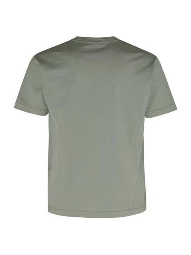 Logo Patch Short Sleeves T-Shirt Green - STONE ISLAND - BALAAN 3