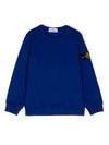 24Fw Kids Stone Island Knit Sweatshirt 811661320 V0022 Blue - STONE ISLAND - BALAAN 1