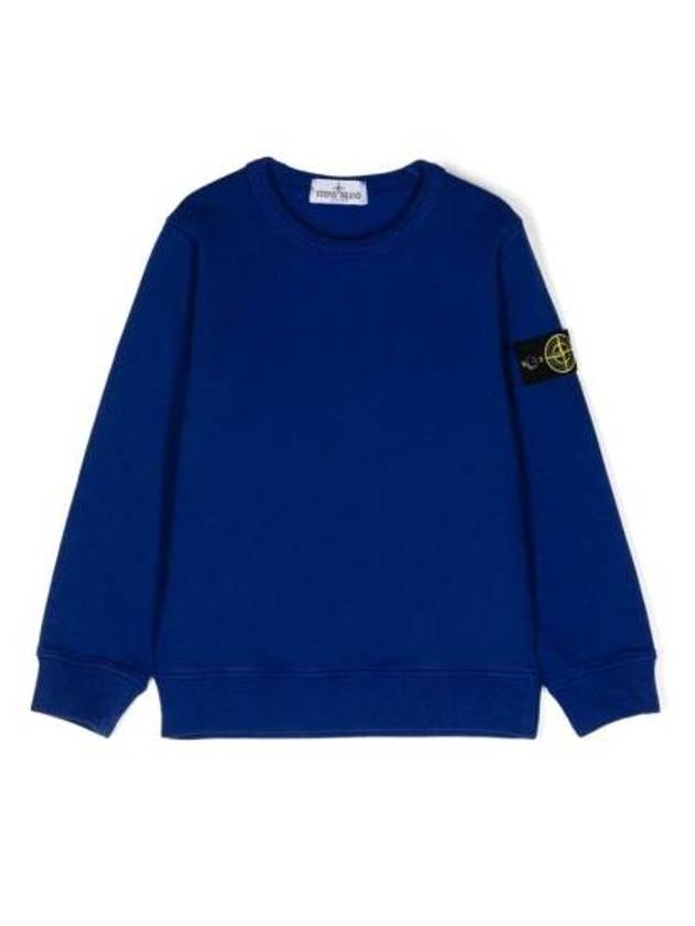 24Fw Kids Stone Island Knit Sweatshirt 811661320 V0022 Blue - STONE ISLAND - BALAAN 1