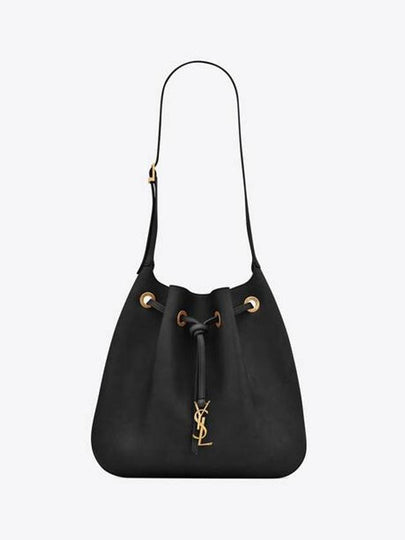 Paris 7 Medium Soft Leather Shoulder Bag Black - SAINT LAURENT - BALAAN 2