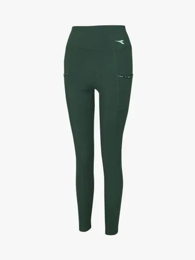 Diadora Dual Pocket Brushed Leggings Women GREEN - DIADORA - BALAAN 1