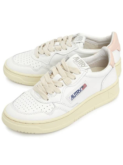 Medalist Pink Tab Leather Low Top Sneakers White - AUTRY - BALAAN 2