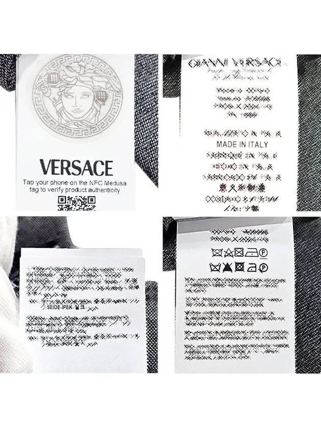 Medusa Silk Tie Grey - VERSACE - BALAAN 5