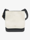 Ombra Two Tone Leather Shoulder Bag Black White - JIL SANDER - BALAAN 2