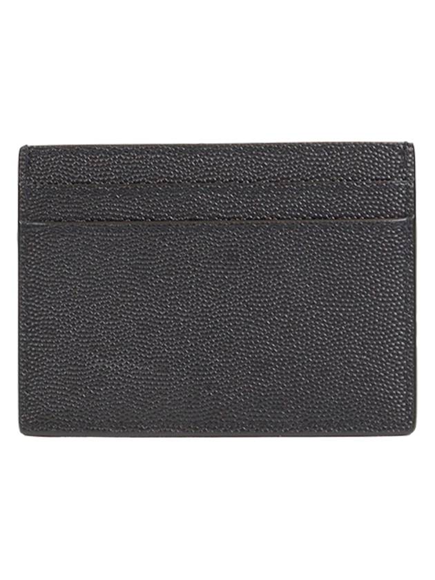 Monogram Caviar Leather Card Wallet Black - SAINT LAURENT - BALAAN 3