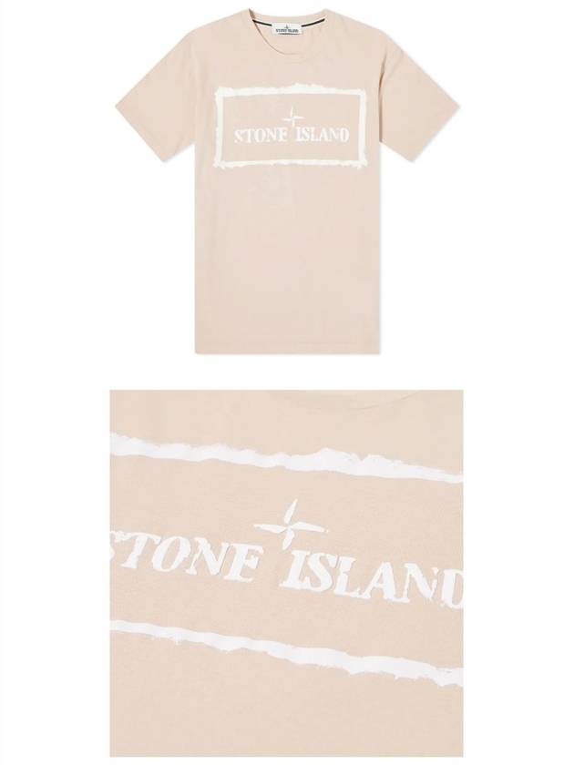 Stencil One Logo Short Sleeve T-Shirt Pink - STONE ISLAND - BALAAN 5