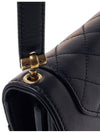 Gabi Quilting Small Lambskin Shoulder Bag Black - SAINT LAURENT - BALAAN 9