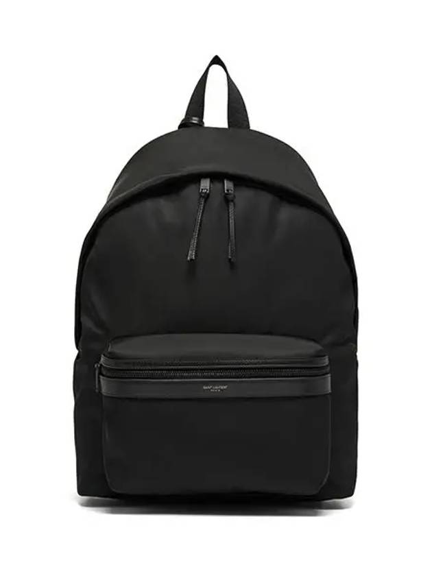 City Leather Trim Backpack Black - SAINT LAURENT - BALAAN 3