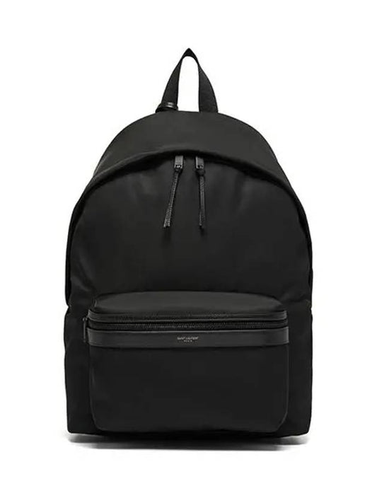 City Leather Trim Backpack Black - SAINT LAURENT - BALAAN 2