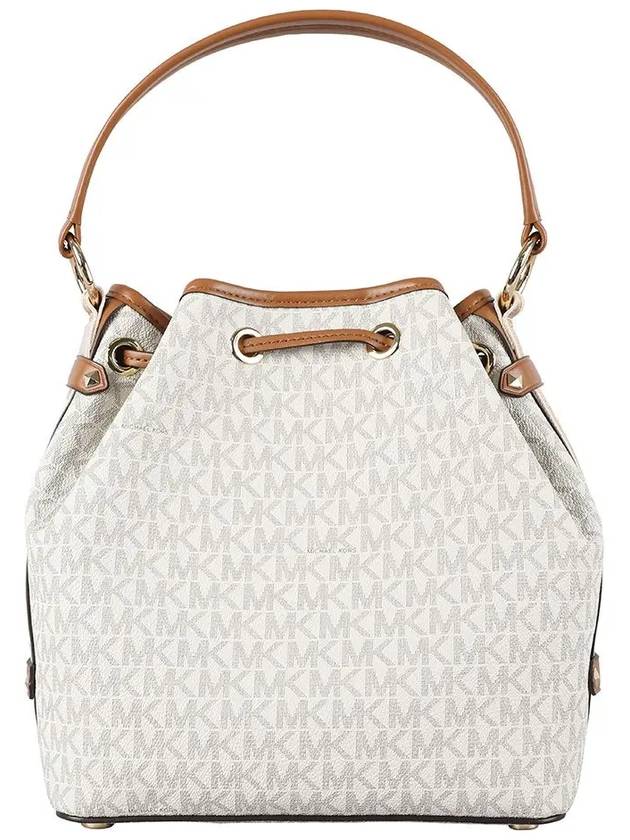 Women's Maeve Leather Bucket Bag White - MICHAEL KORS - BALAAN 4