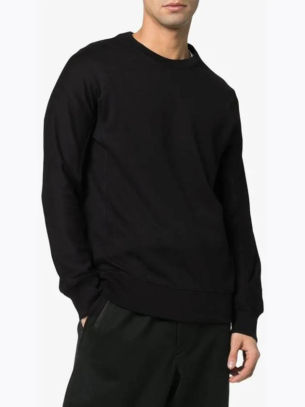 Logo Print Cotton Sweatshirt Black - Y-3 - BALAAN 4