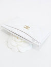 Women's Classic Gold Hardware Caviar Card Wallet White - CHANEL - BALAAN 7