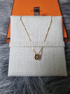 Mini Pop H Pendant Necklace Gold Blanc White - HERMES - BALAAN 4