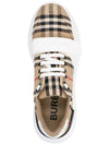 Vintage Check And Leather Sneakers White Archive Beige - BURBERRY - BALAAN 5