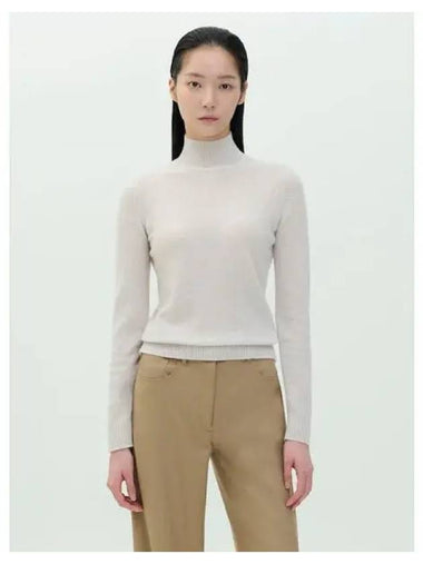 Women s Cashmere Basic T neck Natural Melange Domestic Product GM0024082792712 - THEORY - BALAAN 1