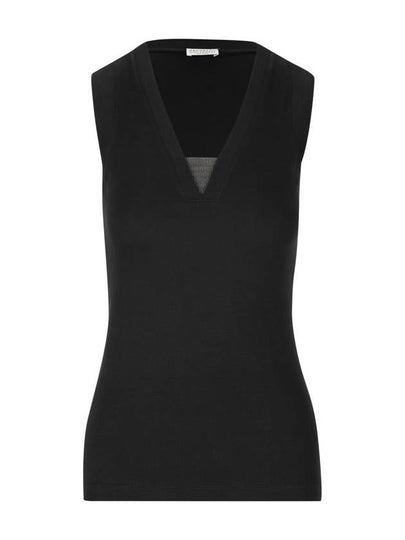 23 ss V-neck tank top M0TC8EL672 C101 NERO B0170005477 - BRUNELLO CUCINELLI - BALAAN 2