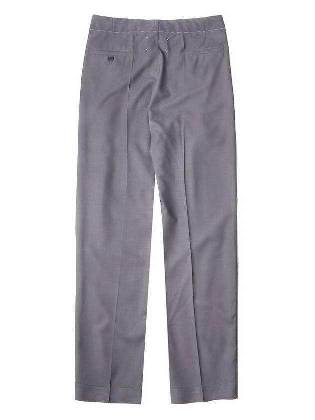 Women's Wool Pants Gray - MAISON MARGIELA - BALAAN.