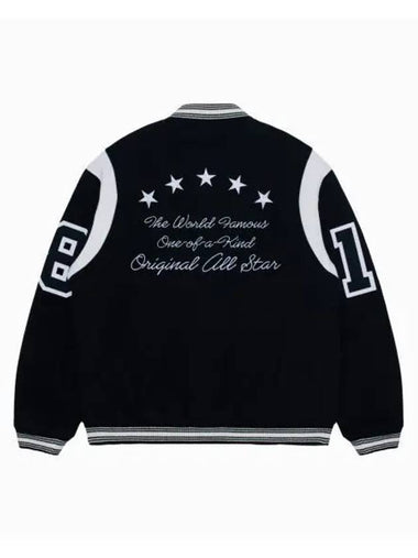 Premium Varsity Jacket Black 10026725 A01 - CONVERSE - BALAAN 1