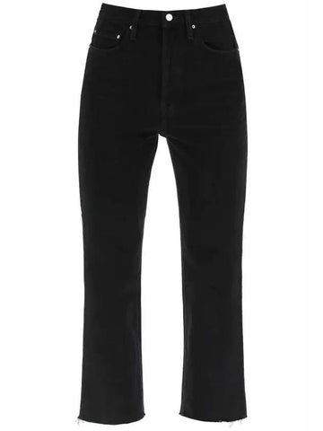 low cut crop straight jeans black - TOTEME - BALAAN.