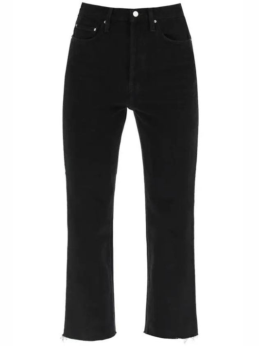 low cut crop straight jeans black - TOTEME - BALAAN 1