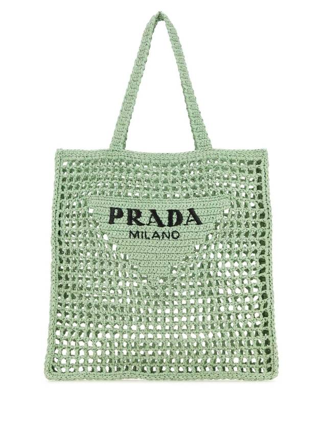 Crochet Tote Bag Aqua - PRADA - BALAAN 1