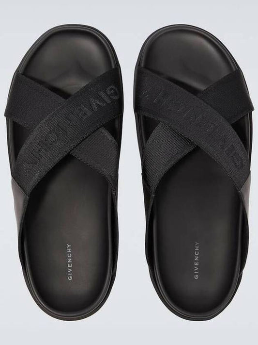 Cross Strap Sandal Slippers Black - GIVENCHY - BALAAN 2