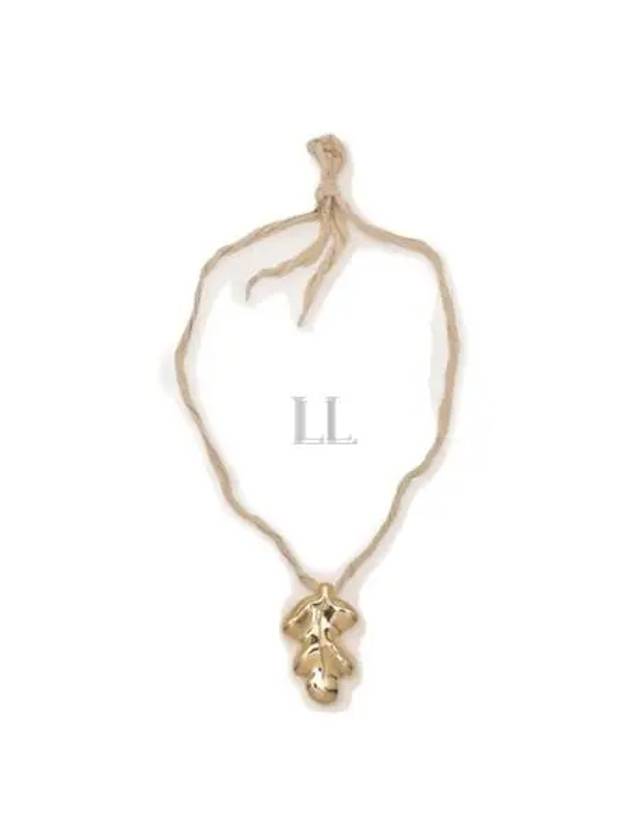 Leaf Pendant Necklace Gold - JIL SANDER - BALAAN 2