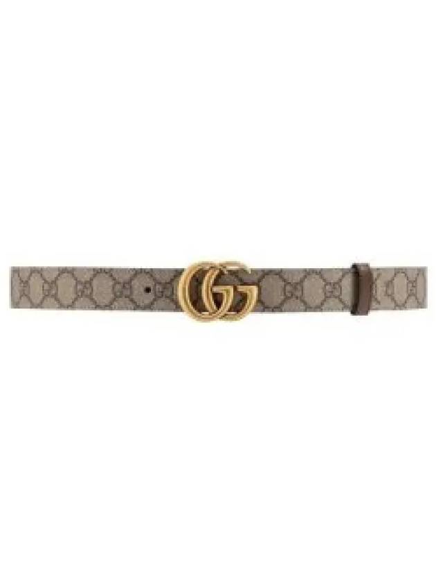 GG Marmont Reversible Belt Brown Beige - GUCCI - BALAAN 2