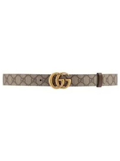 GG Marmont Reversible Belt Brown Beige - GUCCI - BALAAN 2