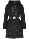 TRECAP Belted Quilted Padded Jacket Black 2429496105 059 - MAX MARA - BALAAN 1