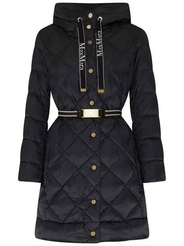 TRECAP Belted Quilted Padded Jacket Black 2429496105 059 - MAX MARA - BALAAN 1