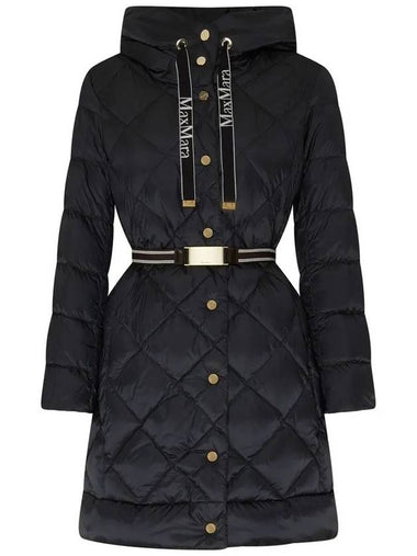 TRECAP Belted Quilted Padded Jacket Black 2429496105 059 - MAX MARA - BALAAN 1