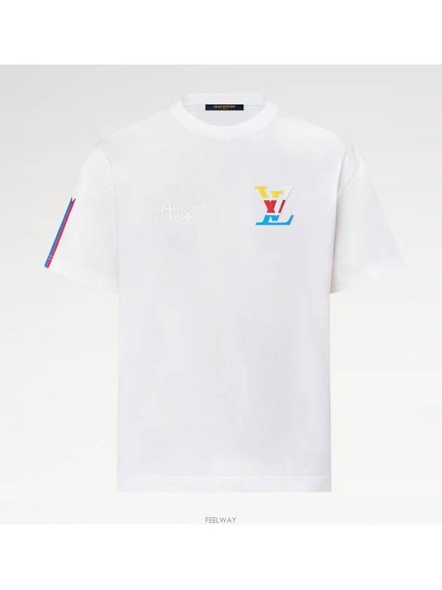 Graphic Cotton Short Sleeve T-Shirt White - LOUIS VUITTON - BALAAN 6