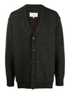 Elbow Patch Cardigan Dark Green - MAISON MARGIELA - BALAAN 1